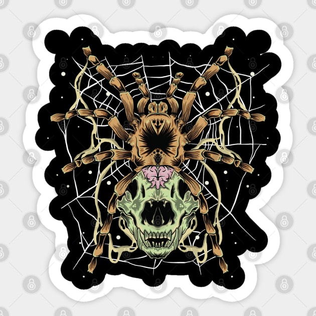 Spider Bone T-Shirt Sticker by UghStudio